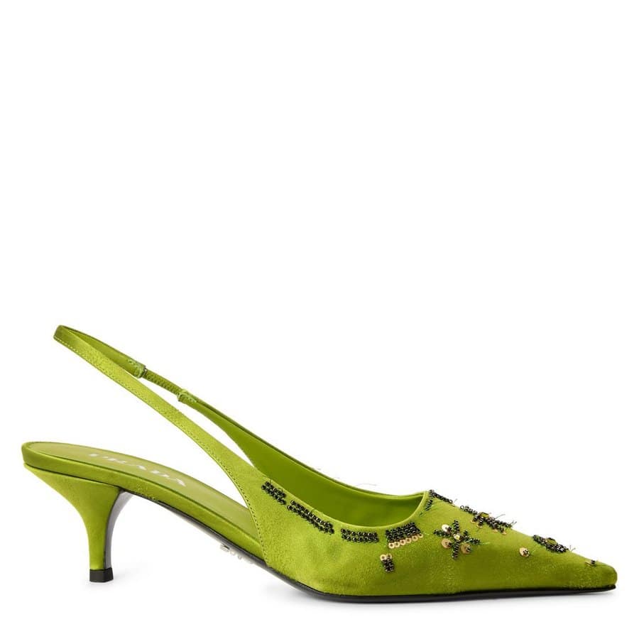 Prada Runway Embellished Slingbacks